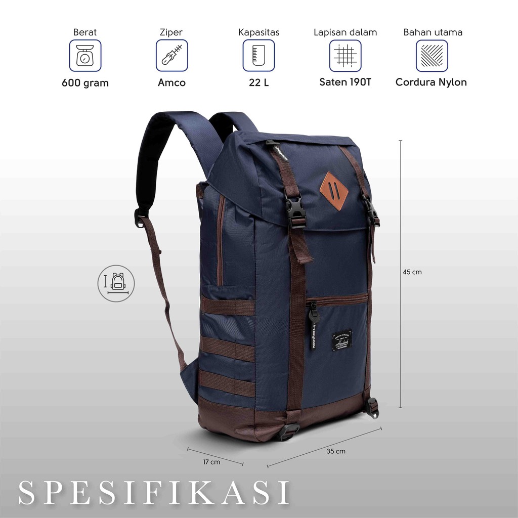 [BISA COD] Tas Ransel Laptop Boogie Size Besar Muat Banyak Pria Wanita Tas Kuliah Kerja Sekolah