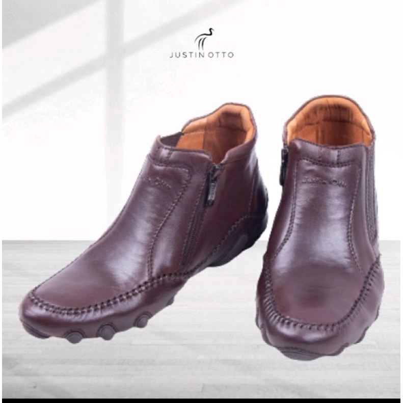 Sepatu Kulit Justin otto Porsche 178 coklat