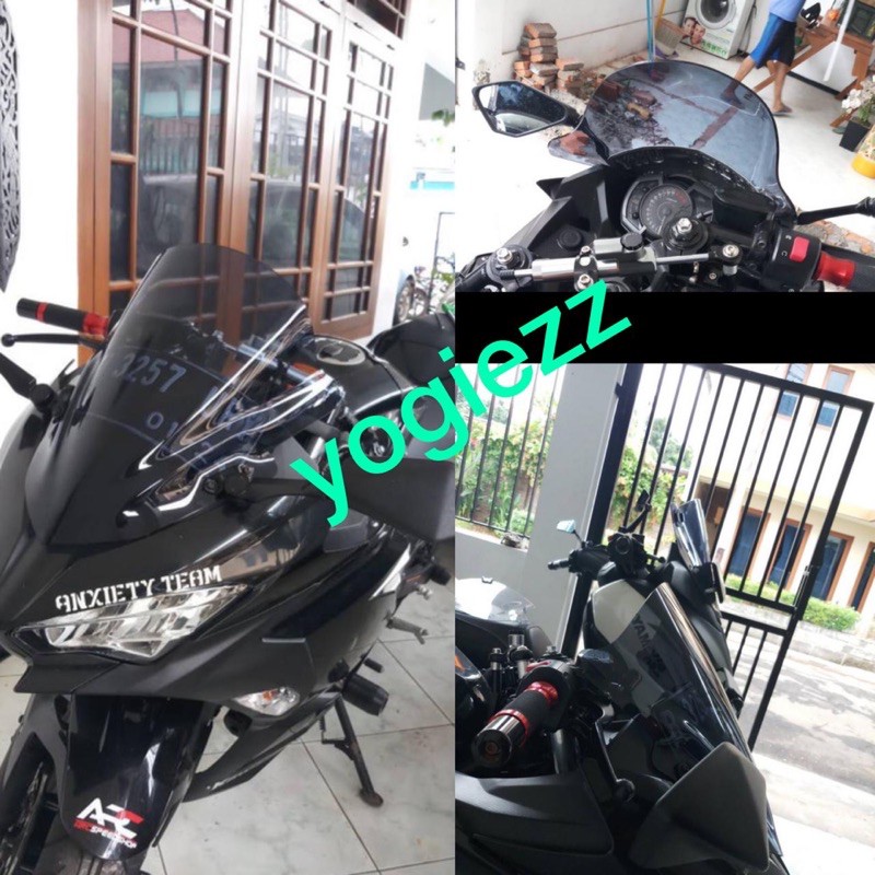 windshield gp racing ninja n250 fi visor thailand ninja n 250 2018 2019 2020 2021  kawasaki n 250 fi