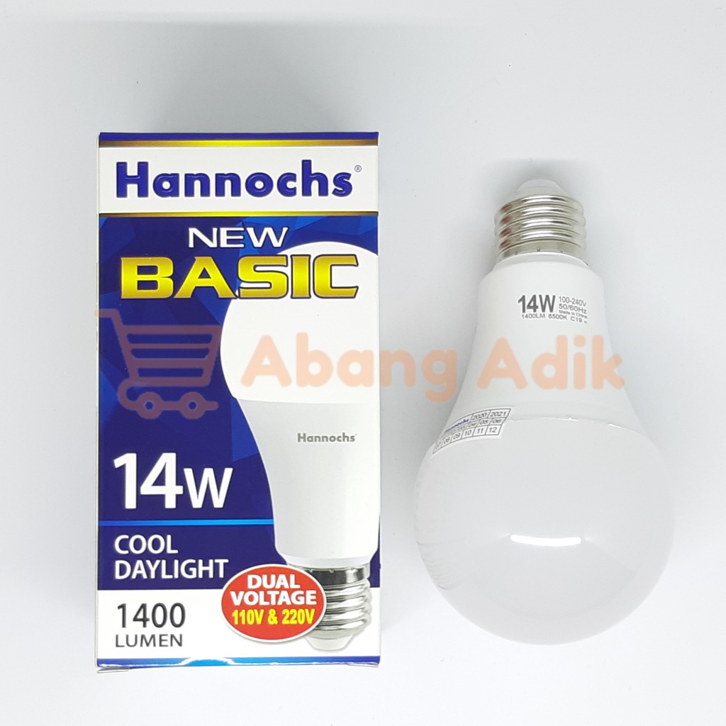 Hannochs Basic 14w Bohlam Lampu Led Ledbulb 14 Watt Bergaransi