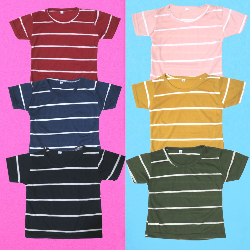 BabynKids - Kaos Anak / Kaos Anak Unisex / Kaos Salur Anak / Kaos Anak Laki Laki / Kaos Anak Perempuan