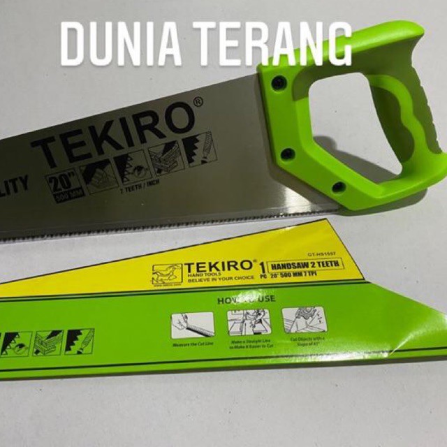 Gergaji Kayu TEKIRO 20 in 2asah gg PvcKaret 7tpi - Graji Gorok Handsaw 500 mm GT-HS1557 20&quot; 2 Teeth