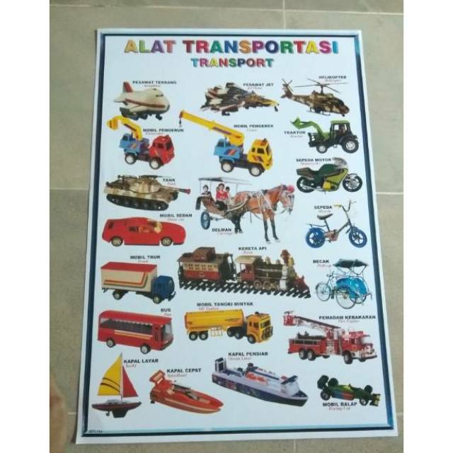 Poster Alat Transportasi Poster Mobil
