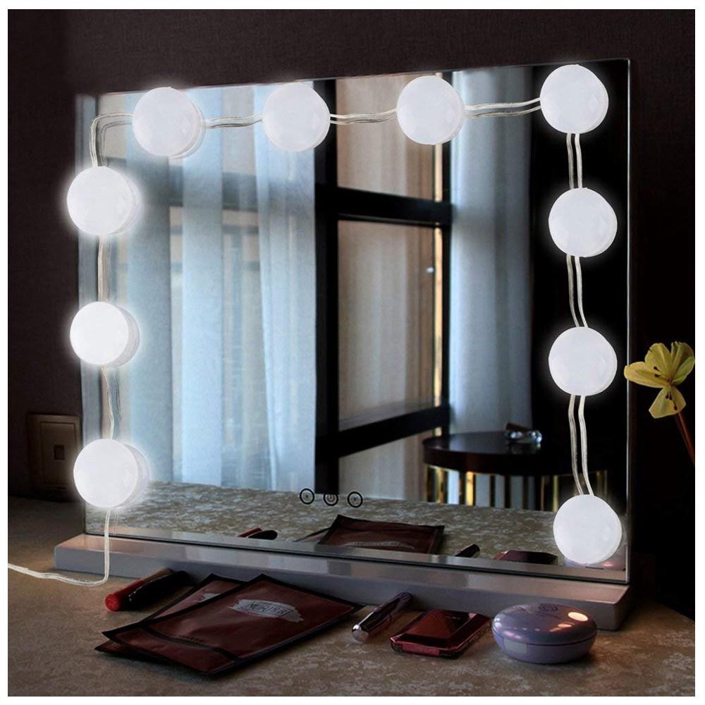 Led Vanity Mirror Lights Kit Makeup Mirror Lights With 10 Pcs Dimmable Bulbs Shopee Indonesia