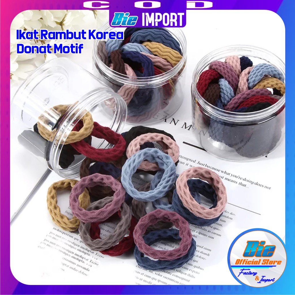 IKAT RAMBUT KOREA DONAT MOTIF PREMIUM IMPOR