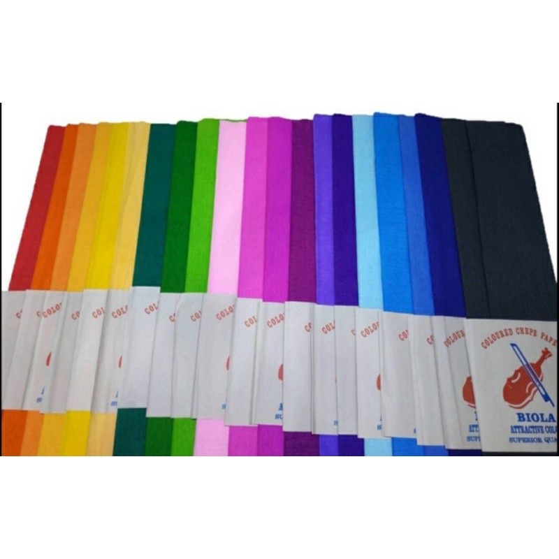 

Kertas Crepe Biola Warna/lembar I Art&craft
