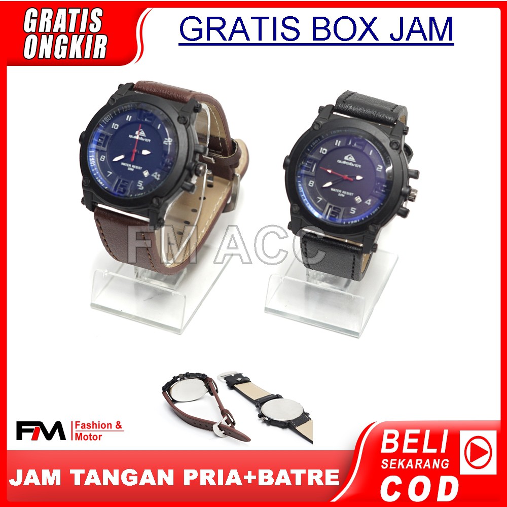 (PROMO) Jam Tangan Pria Keren/Jam Tangan Quiksilver+BOX Jam-Random