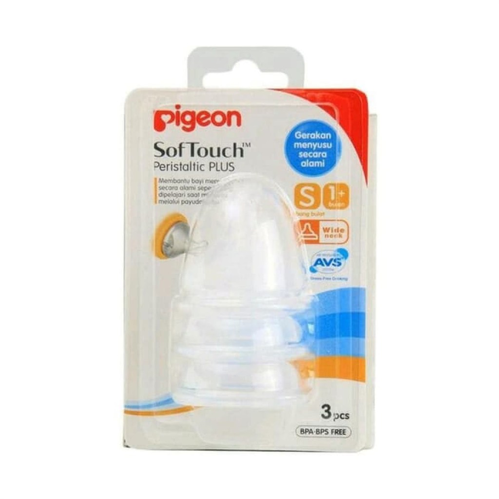 dot pigeon peristaltic plus nipple size ss,s,m,l isi3 wide neck soft touch blister