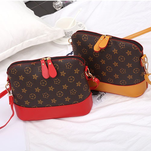 sling bag cewek tas selempang wanita motif monogram kulit (2B3) bta375