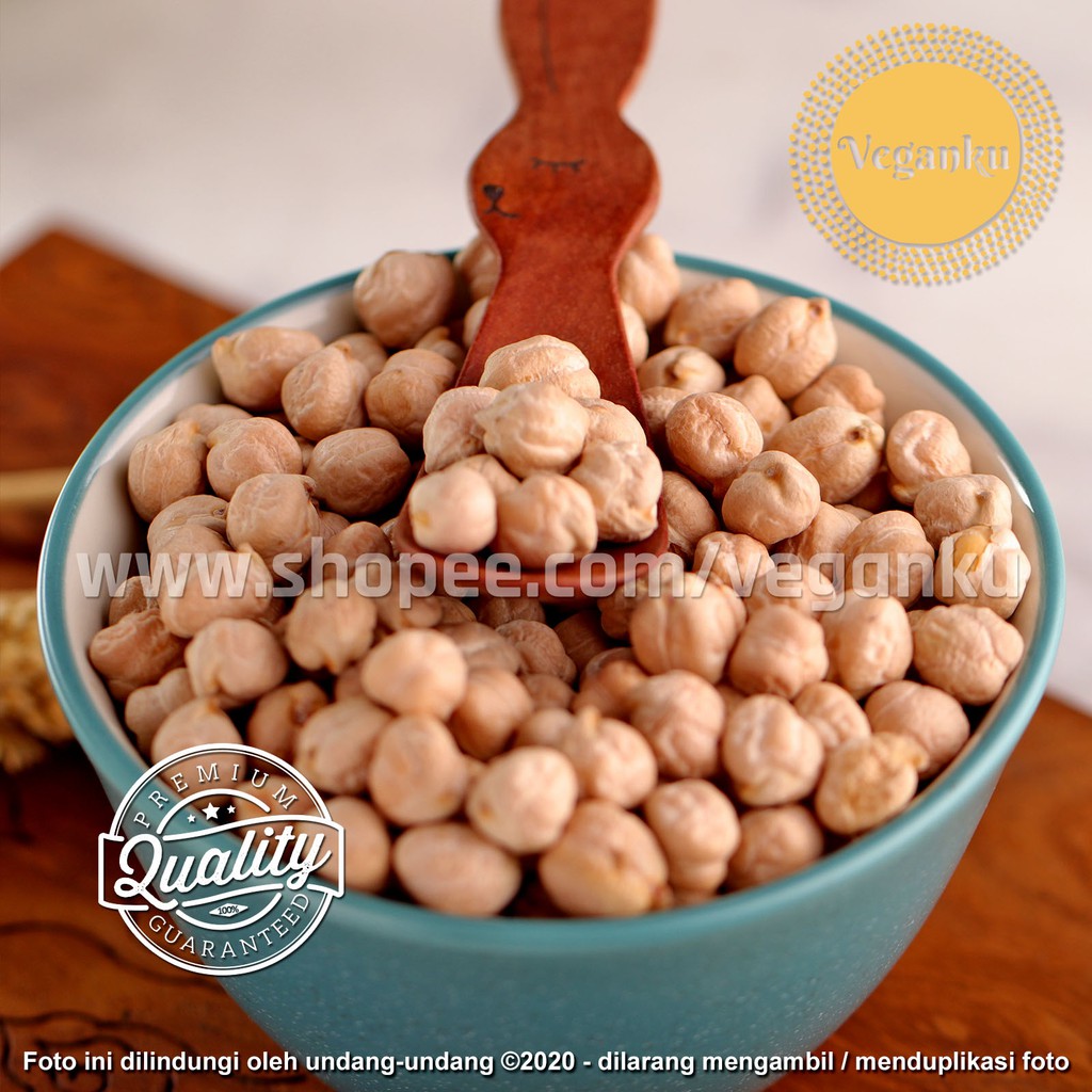 

Veganku - Premium CHICKPEAS Organik 250gr Kacang Arab Garbanzo Mentah