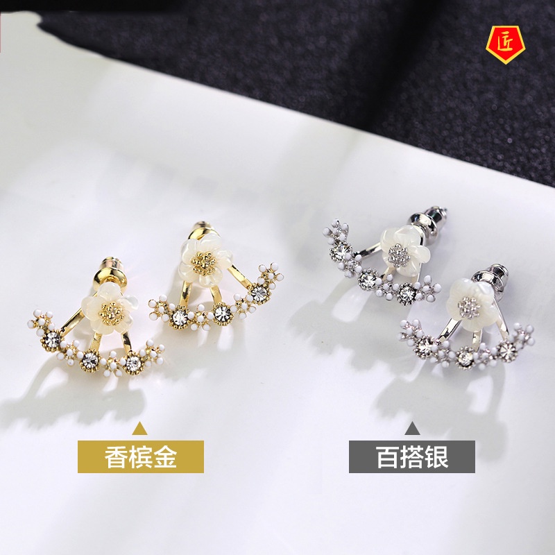 [Ready Stock]Fairy S925 Silver Flower Earrings Elegant