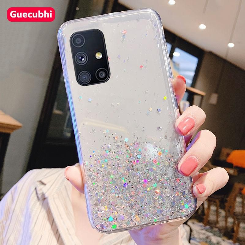 Samsung Galaxy M51 Casing Soft Case TPU Bahan Premium Glitter Glossy