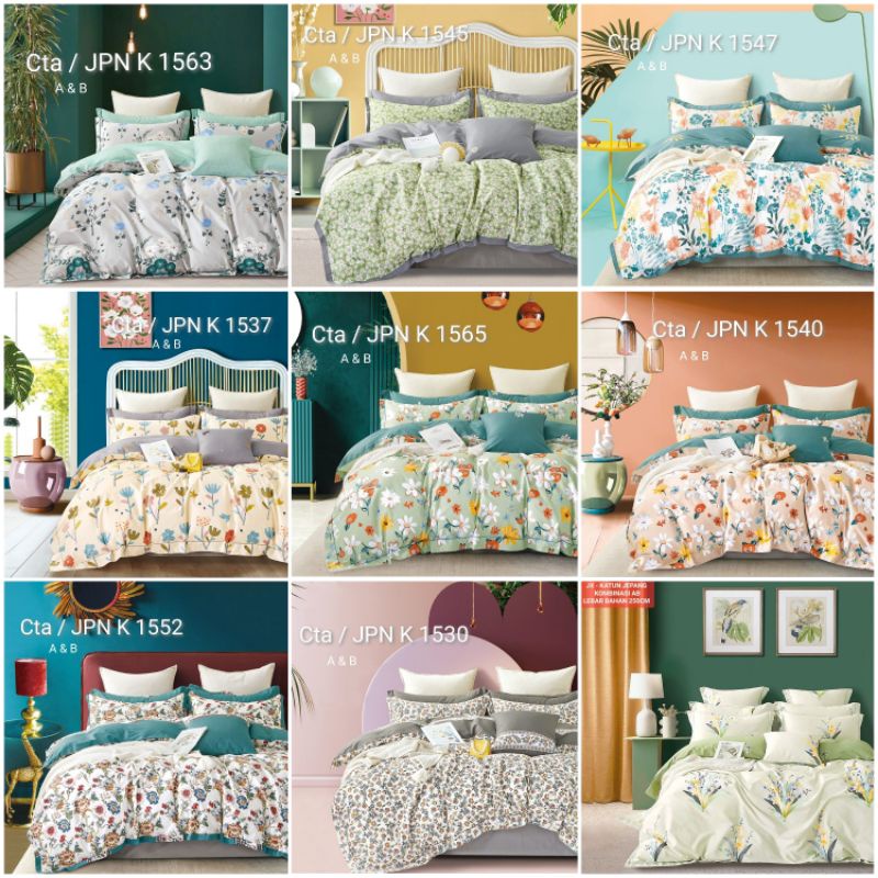 SPREI RUMBAI + BEDCOVER KATUN JEPANG - PRODUSEN SPREI HOMEMADE - SPREI TANGAN PERTAMA MURAH 180X200