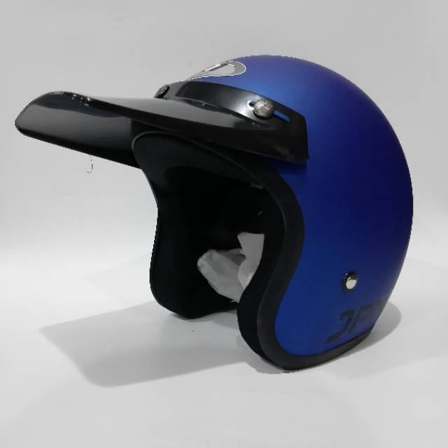 Helm Jpn retro Dark Blue Dof pet panjang