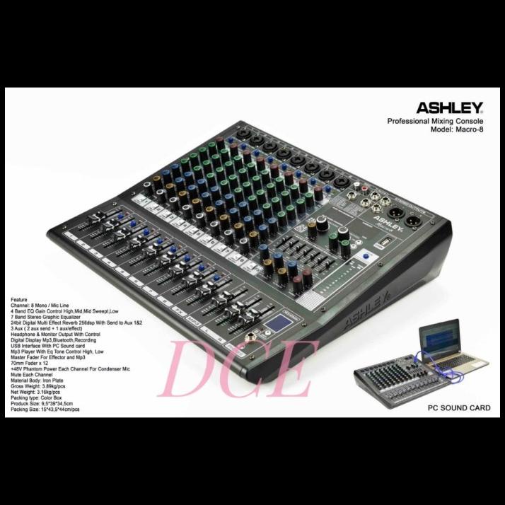 Mixer Audio Ashley Macro8 Macro 8 Original