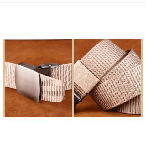 [PRIA] -  Miluota Tali Ikat Pinggang Pria Canvas Stylish Metal Buckle Belt - MU071