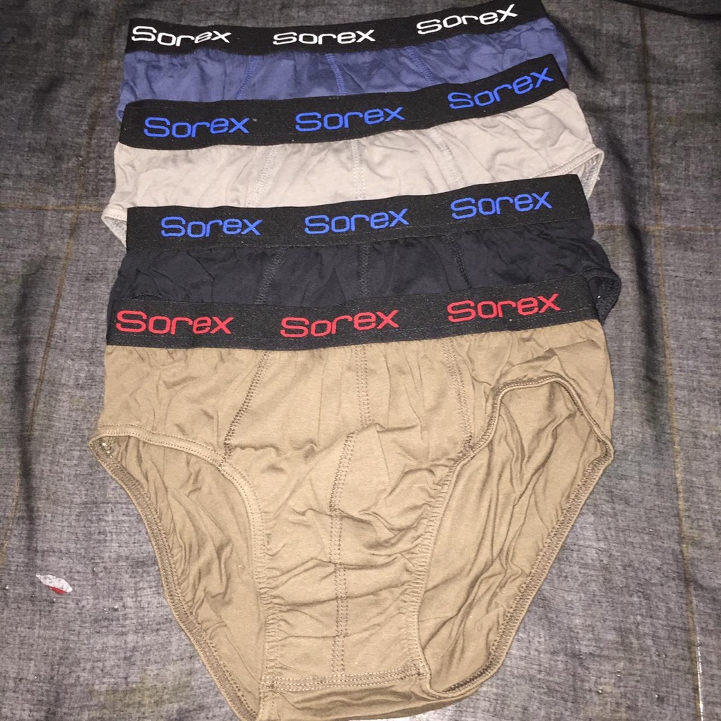 3 PCS CD  SOREX PRIA CELANA KARET BOXER ORIGINAL M-XL