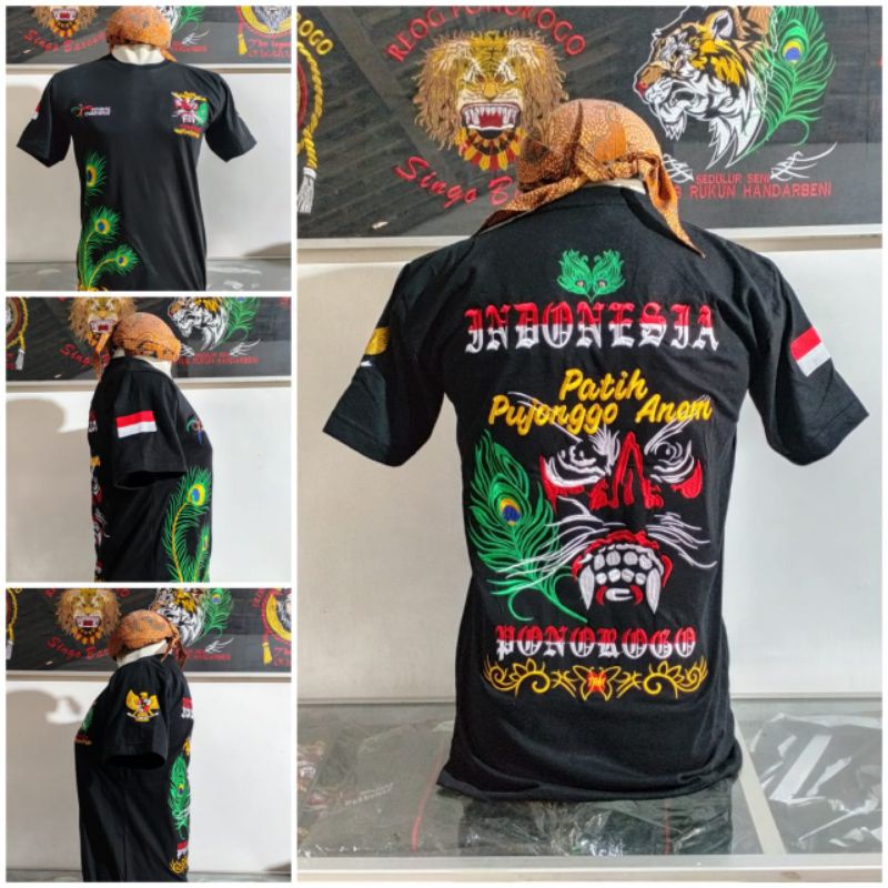 KAOS BUJANG GANONG / Kaos bordir ganong / kaos ganong / kaos bordir / kaos budaya / kaos reog / kaos