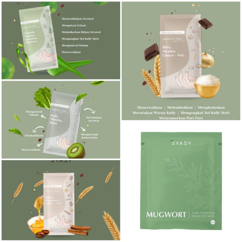 [ress VIP] Face Mask Syasy.id & Mugwort Mask syasy.id 15gr