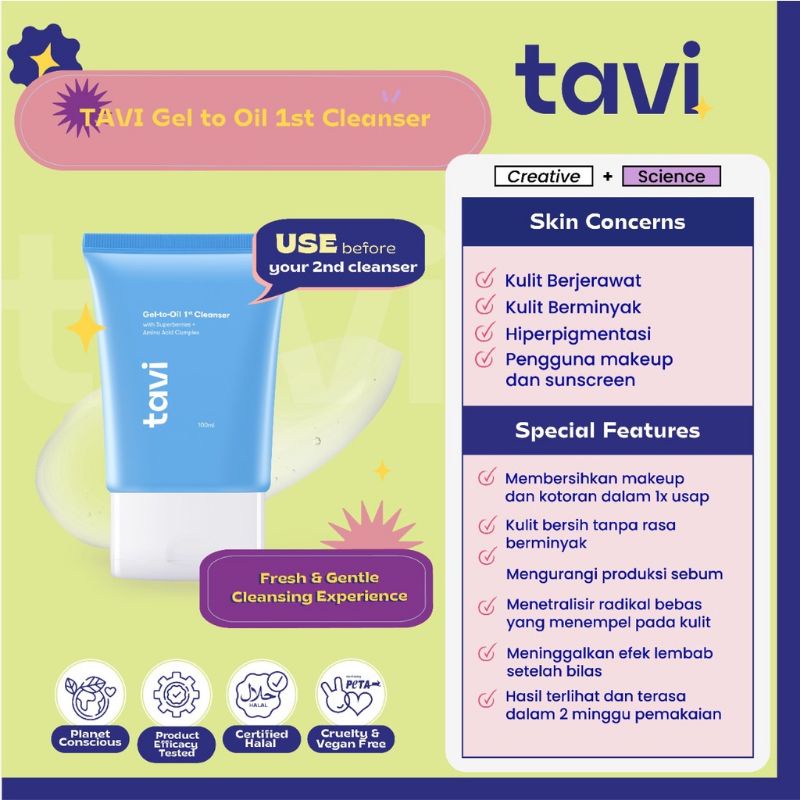 Tavi Gel To Oil 1st Cleanser 100ML