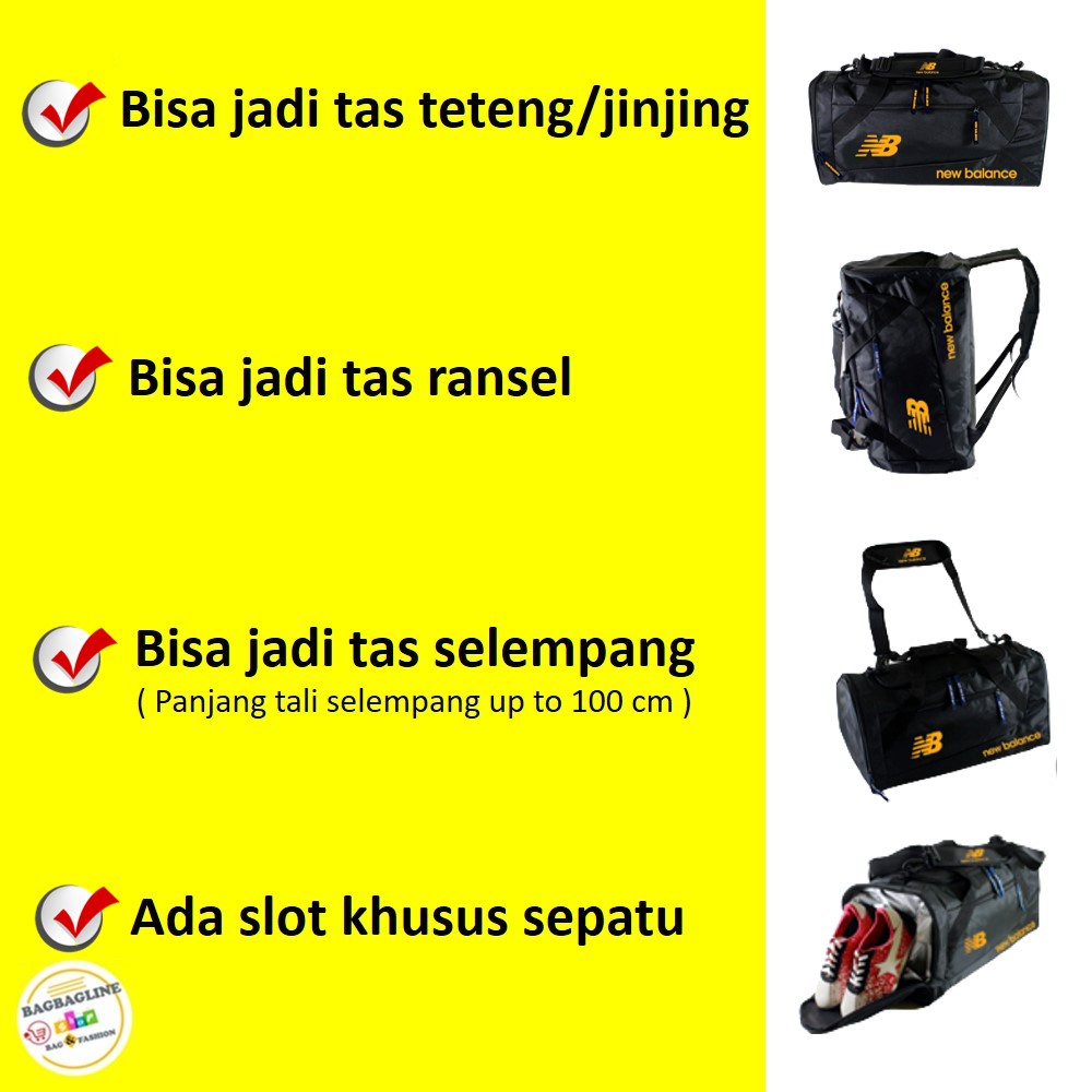 Tas Olahraga Kebugaran Tas Gym Travel Bag Kapasitas Besar Portabel Bisa Slempang Jinjing Murah Pria