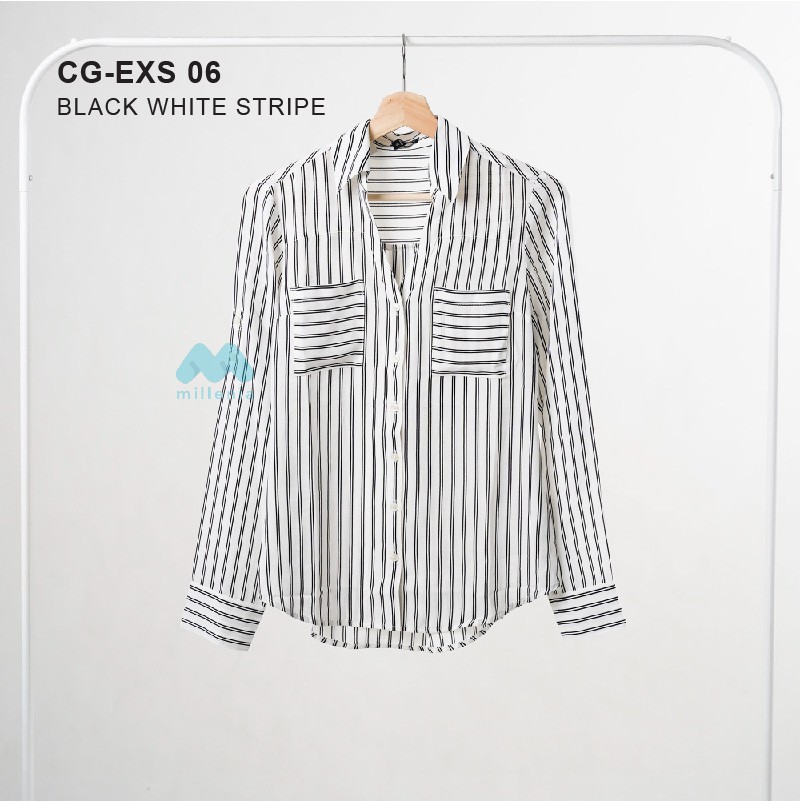 Kemeja Wanita- Portofino Vneck Double Pocket [CG-EXS 06]-5