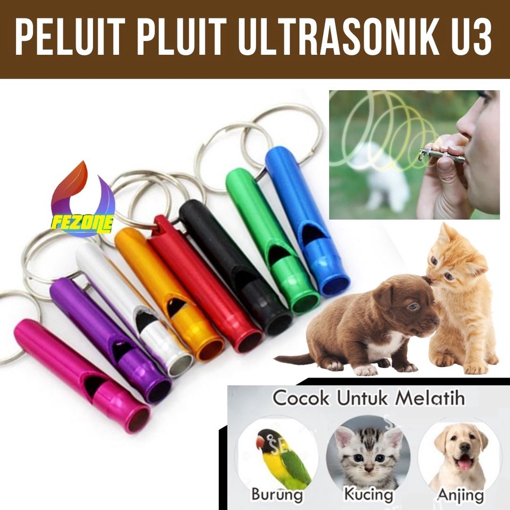 Peluit ultrasonik U3 keycan untuk melatih anjing frekuensi tetap / 1 nada FEZONE