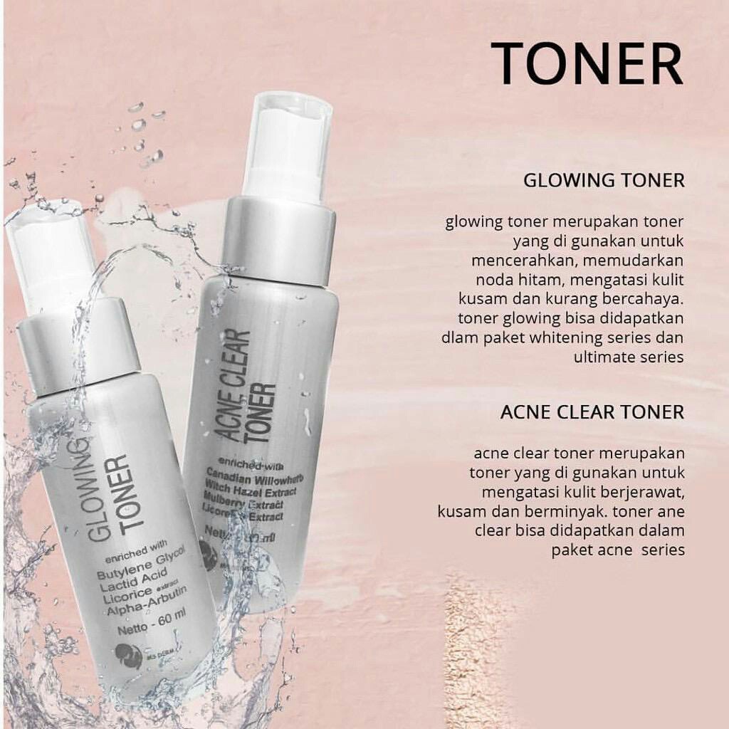 MS Glow Toner Glowing Rumah Cantik 354 Toner Perawatan Wajah Mencerahkan Serta Membersihkan Kulit Wajah