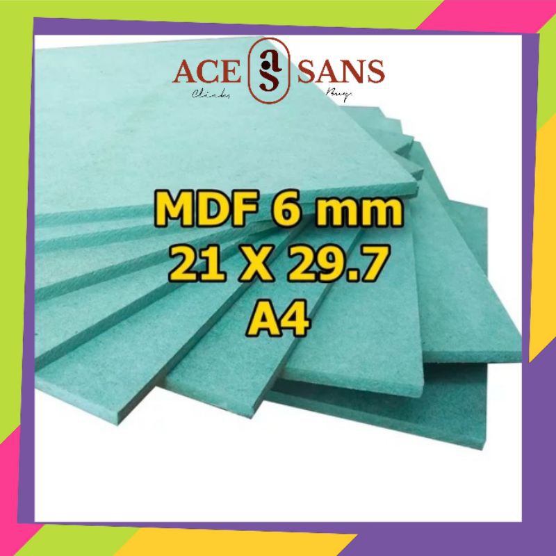 

Papan MDF Premium Tebal 6 mm Ukuran A4 21 X 29,7 cm I Papan Tebal I Papan MDF I Papan Serbaguna