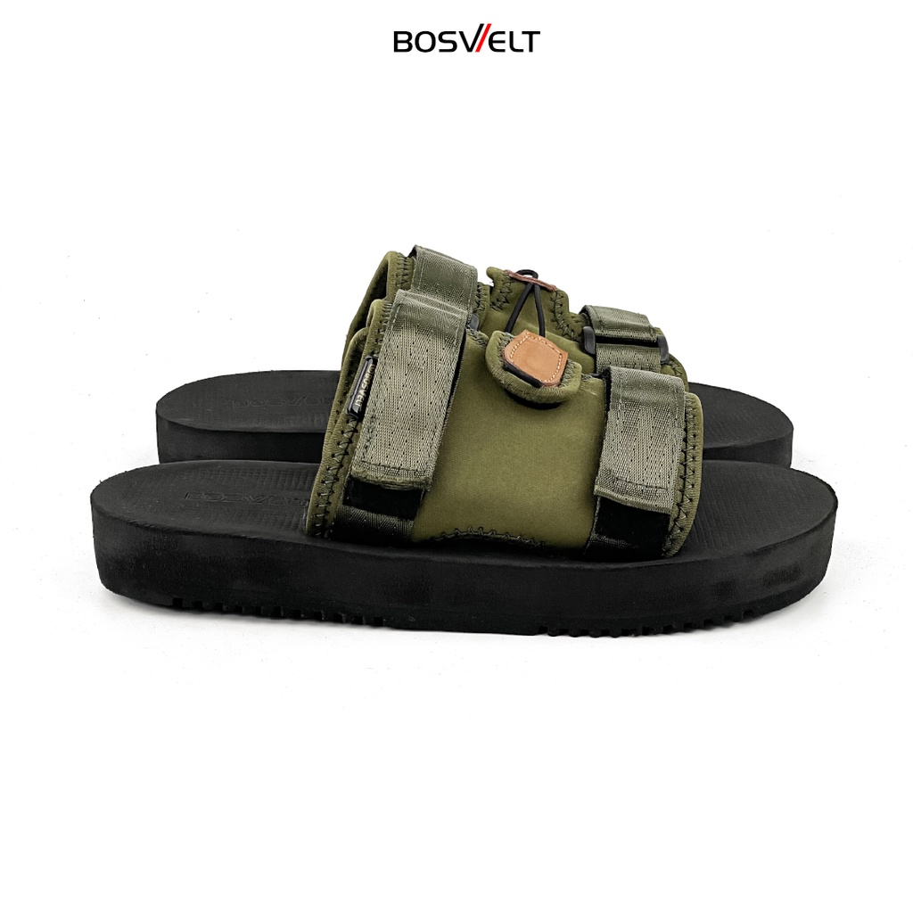 Bosvelt Original - Sandal Traveling Pria / Sendal Gunung / Flip Flop - Voka V1 Army