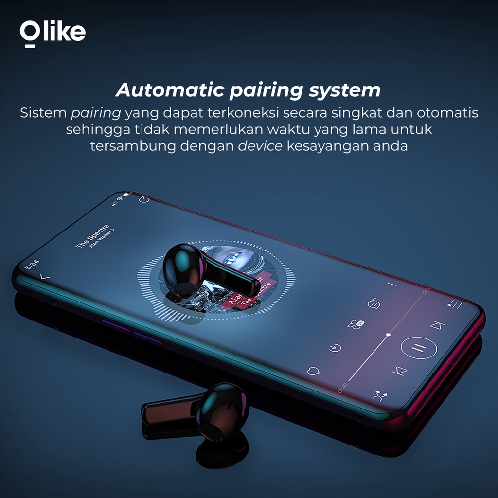 Olike T202 Gaming Wireless TWS Bluetooth 5.3 Earphone Earbuds