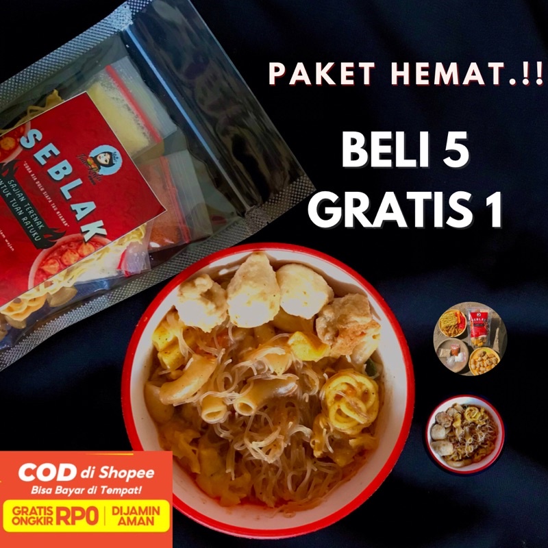 

BELI 5 GRATIS 1 , PAKET BUNDLING HEMAT SEBLAK TUANRATU FOOD, Semakin kenyang dan mantap