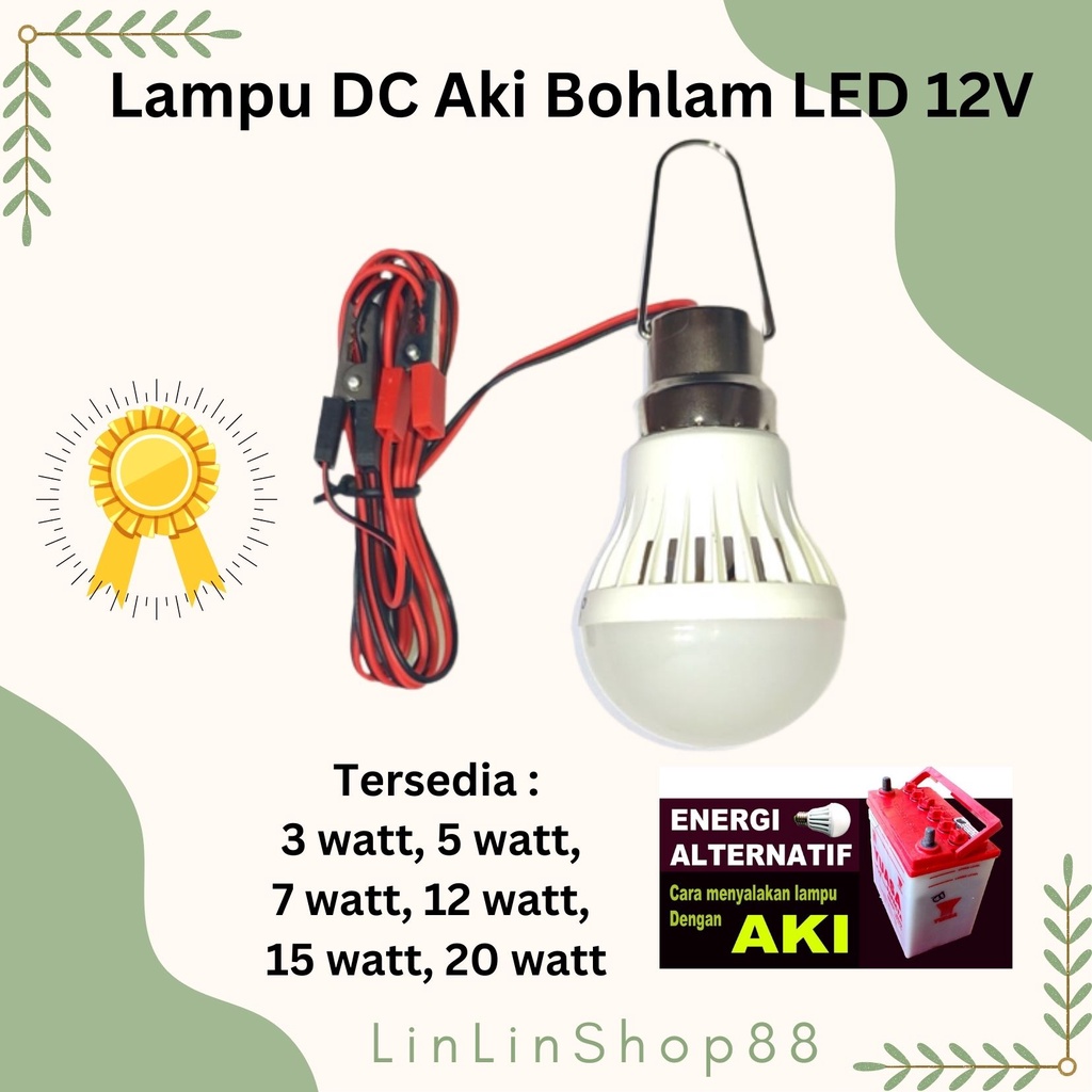 Lampu Bohlam LED DC Bohlam Aki 3 Watt 12V