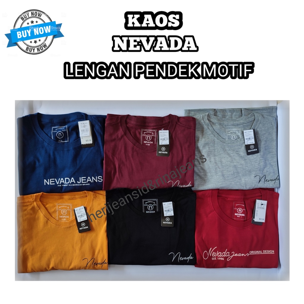 ( NEVADA) KAOS NEVADA FULL HANTAG MOTIF TERBARU/Kaos Nevada Pria Wanita Murah/ Kaos Distro/Kaos Hari