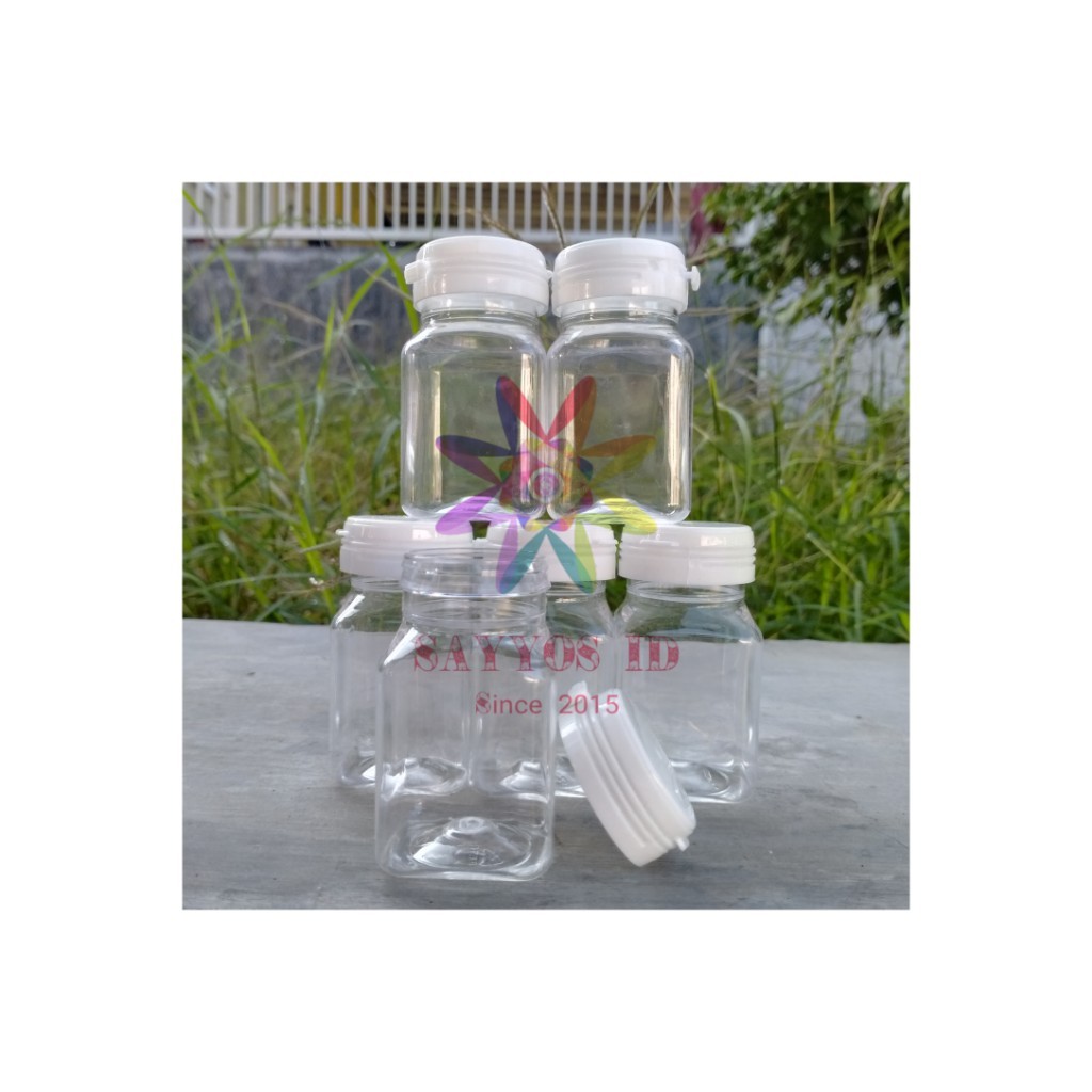 Botol Kapsul Kotak 30 Ml Bening  Snap | Kemasan Package Botol Minuman