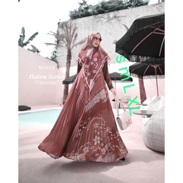 Baju Gamis Syari Wanita Perempuan Halwa Series by Masya