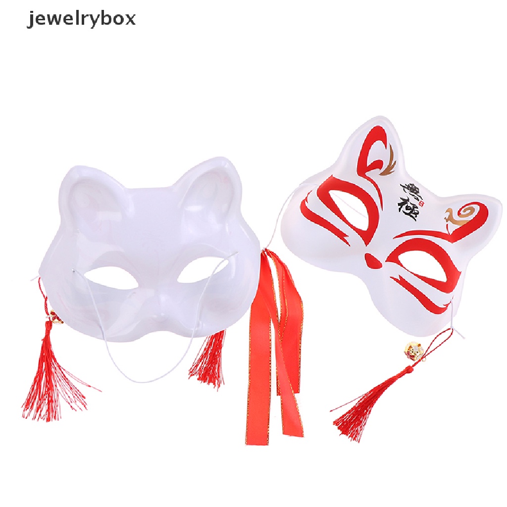 1 Pc Masker Setengah Wajah Desain Anime Rubah Kucing Untuk Alat Peraga Pesta Cosplay