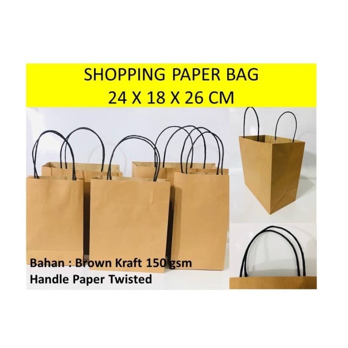 

NEW SHOPPING PAPER BAG 24 X 18 X 26 CM