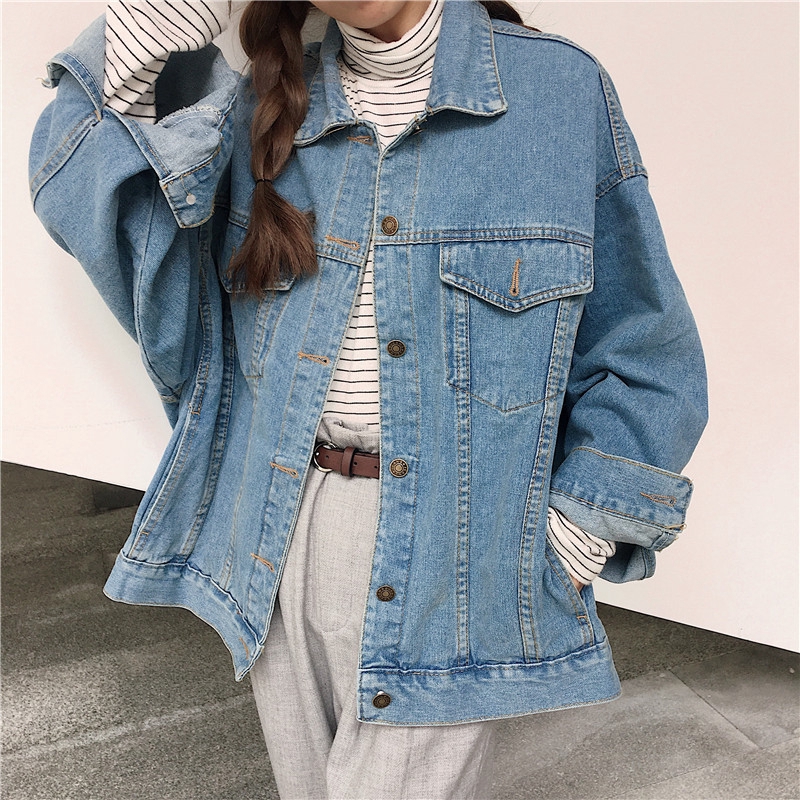 jaket denim wanita oversize
