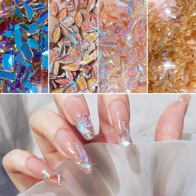 100 Pcs Kristal Berlian Imitasi Warna-Warni Untuk Dekorasi Nail Art