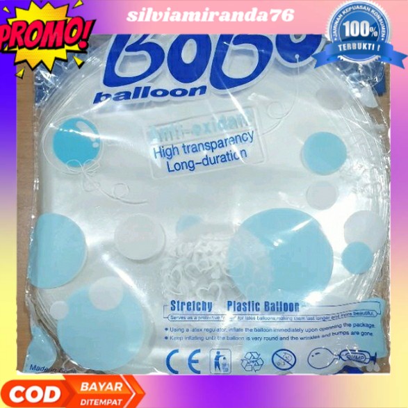 COD MURAH Balon Bobo biru PVC 20 inch / 24 inch per bungkus isi 50 lembar - 20 inch