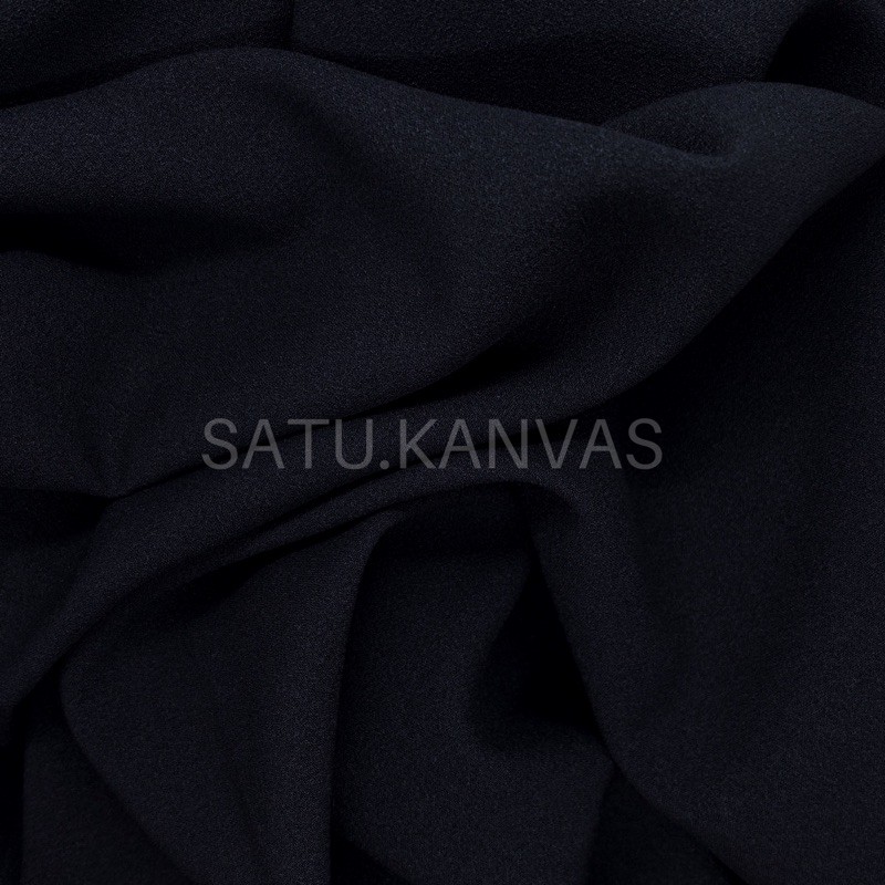 Kain DIAMOND CREPE / DIAMOND GEORGETTE murah-Hitam