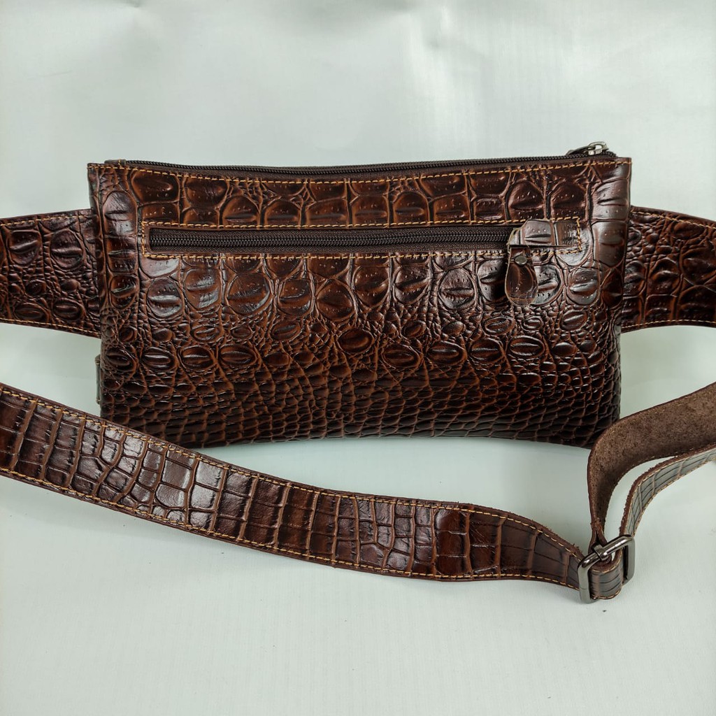 Tas Selempang HALETH Slingbag Waistbag Kulit Asli Cowok Cewek Pria Wanita Laki Perempuan - Originale Leather Bag