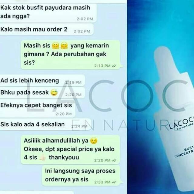 lacoco bust fit pengencang payudara - pembesar payudara - perawatan payudara