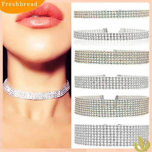 [TERLARIS]Women's Fashion Full Rhinestones Sparkling Choker Short Collar Necklace Jewelry