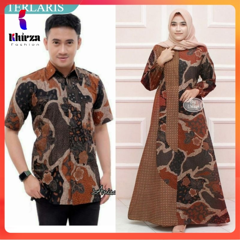 [12.12] Maura Couple - Sania Ruffle Batik Couple GARANSI TERMURAH -BATIK PITTO