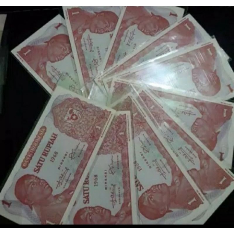 uang kuno 1 rupiah soedirman 1968 asli