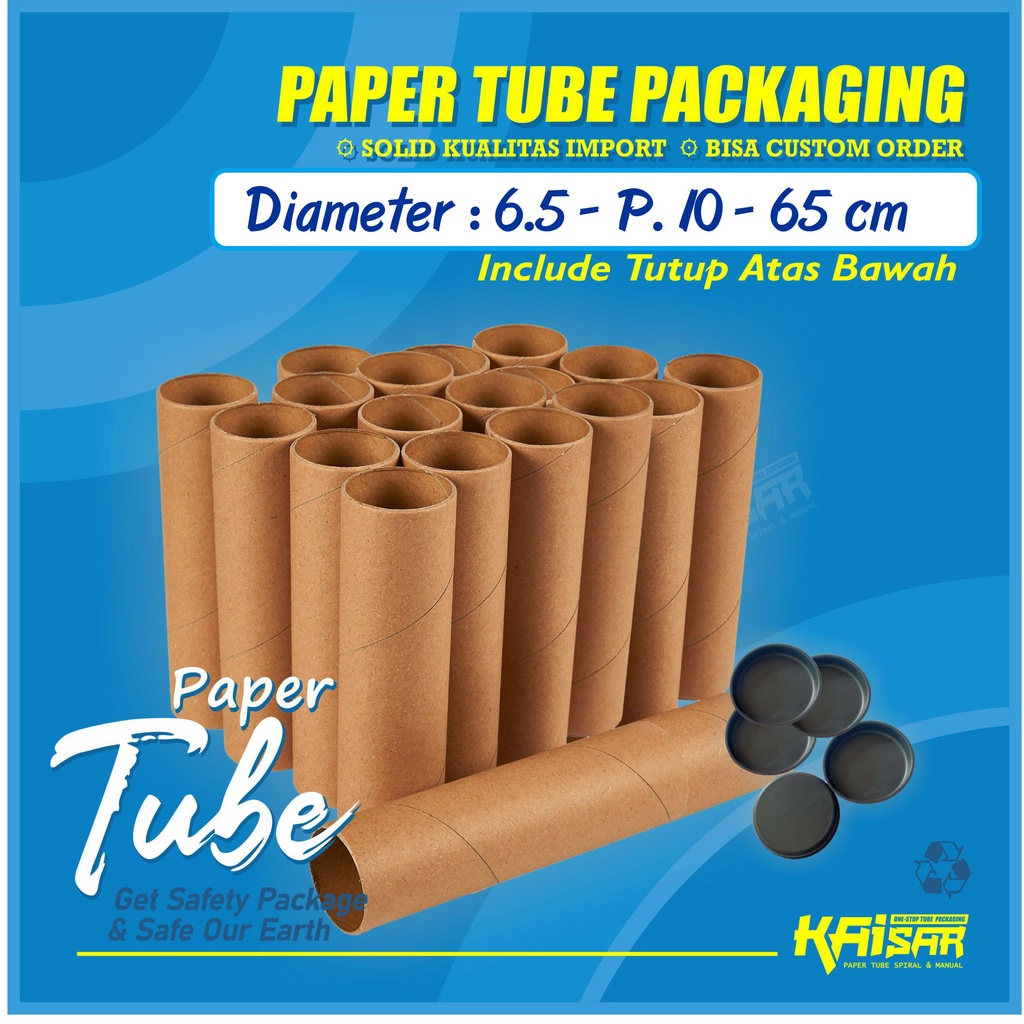 

selongsong tube packing poster sticker - Diameter 6.5 include tutup