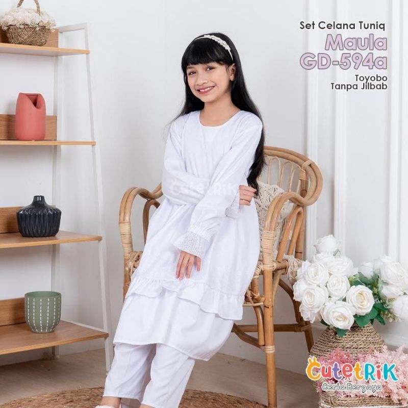 C1 Cutetrik Set Long Tunik Anak Perempuan 5-15th