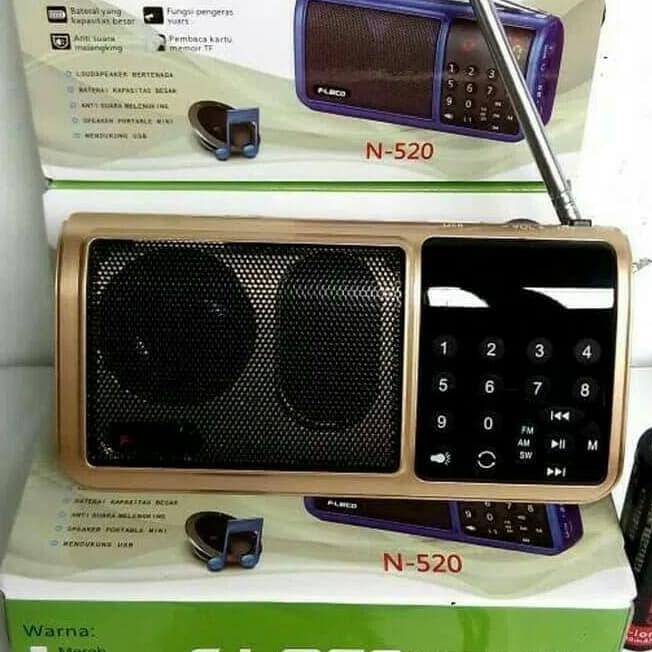 Speaker Al Quran 16 Gb Radio Digital Am Fm Sw Radio Rodja - Emas